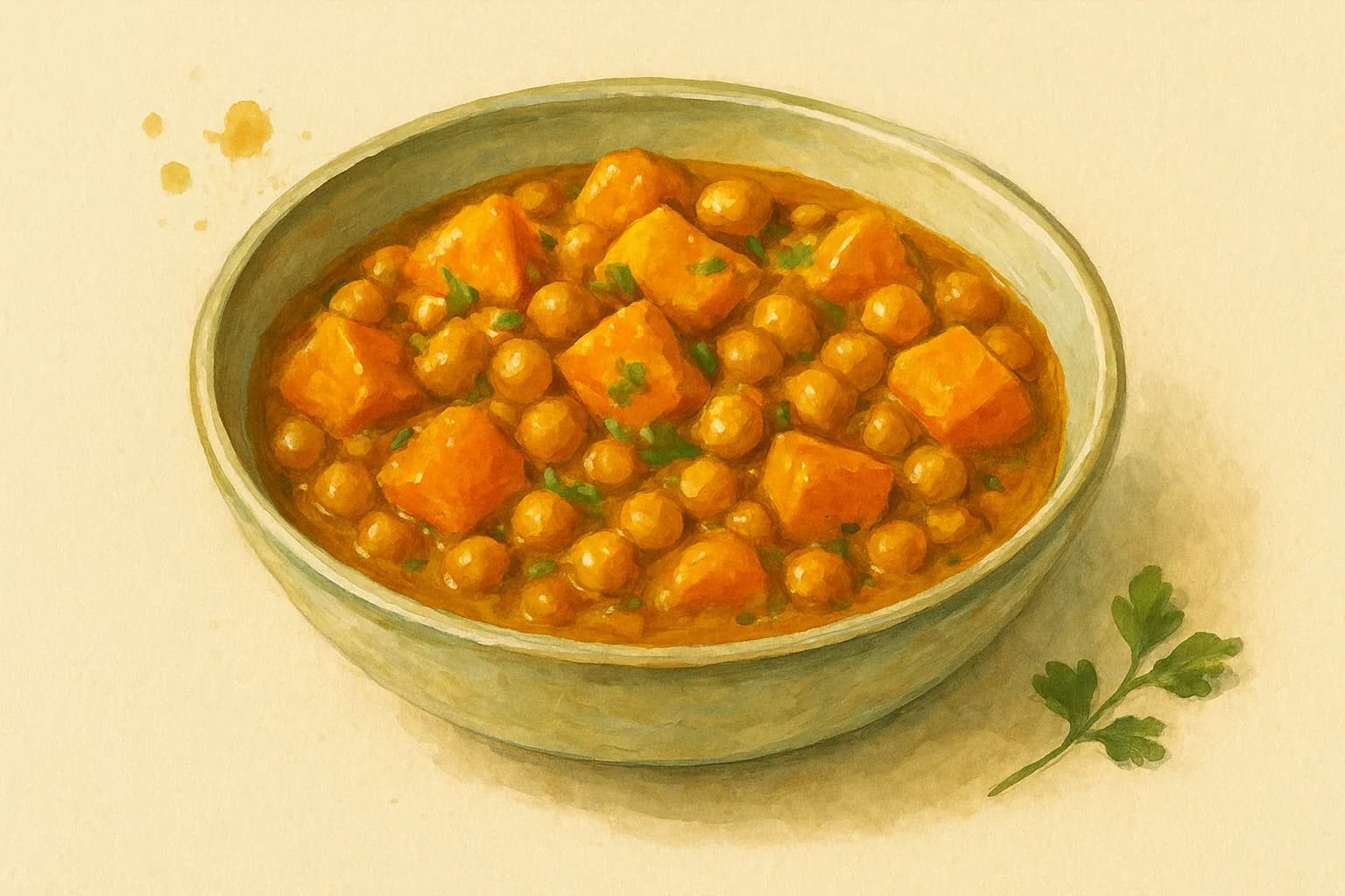Butternut Squash & Chickpea Curry — illustration