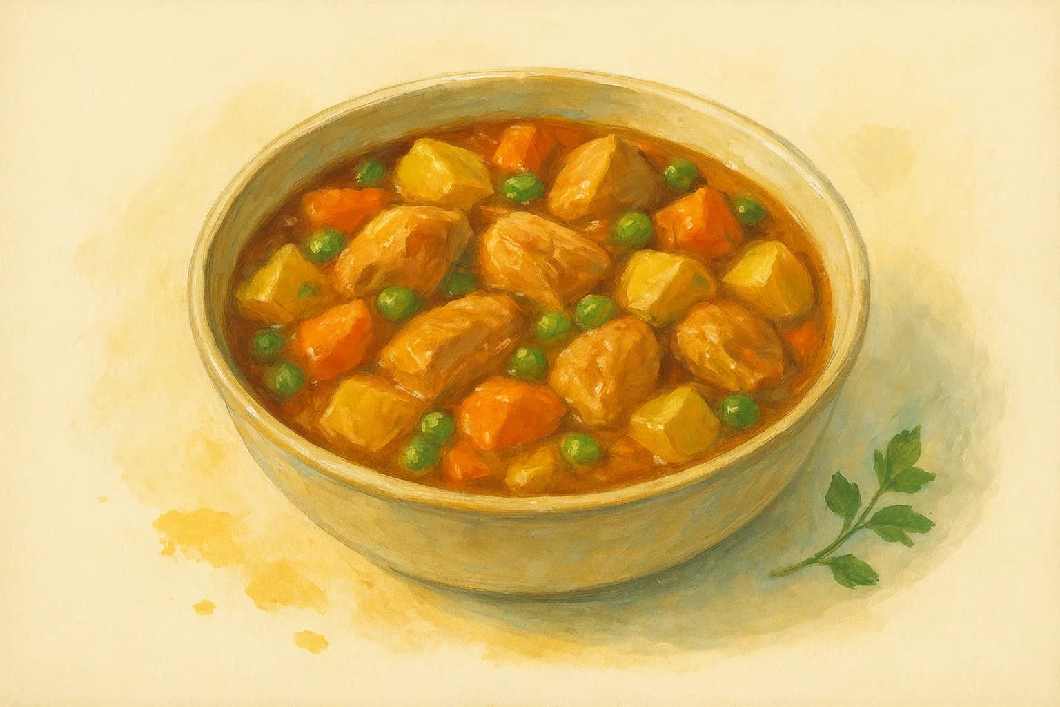 Chicken and Vegetable Stew — illustration