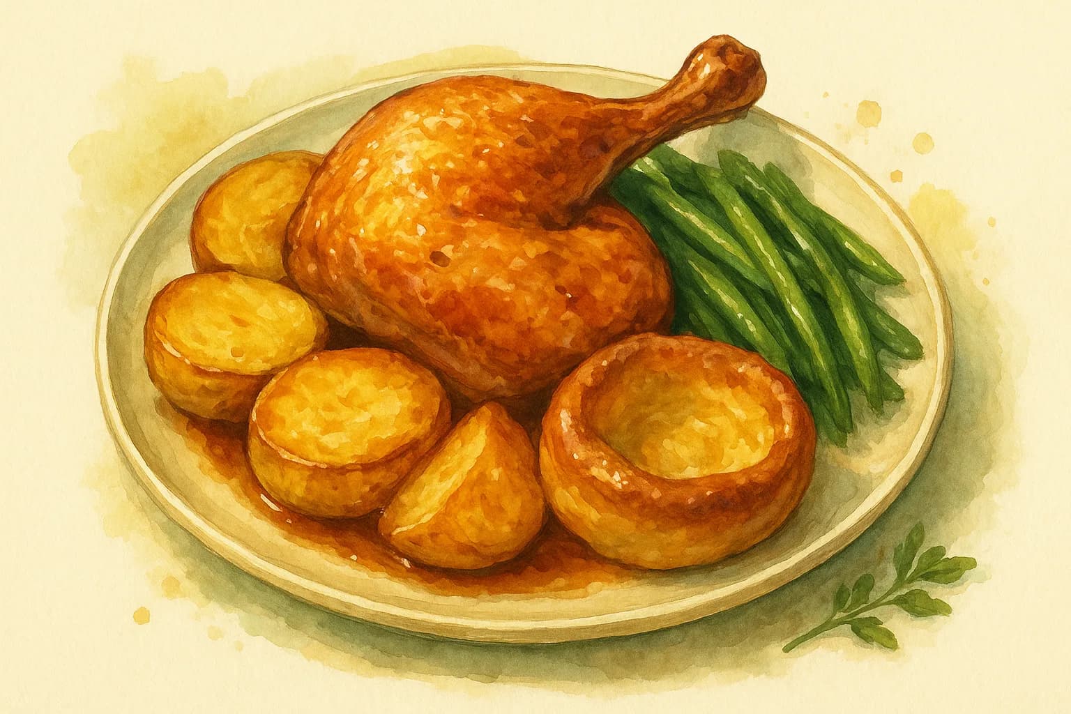 Chicken Roast Dinner — illustration