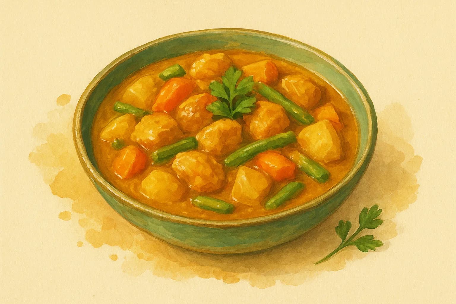 Easy Family Mid-Week Curry — illustration