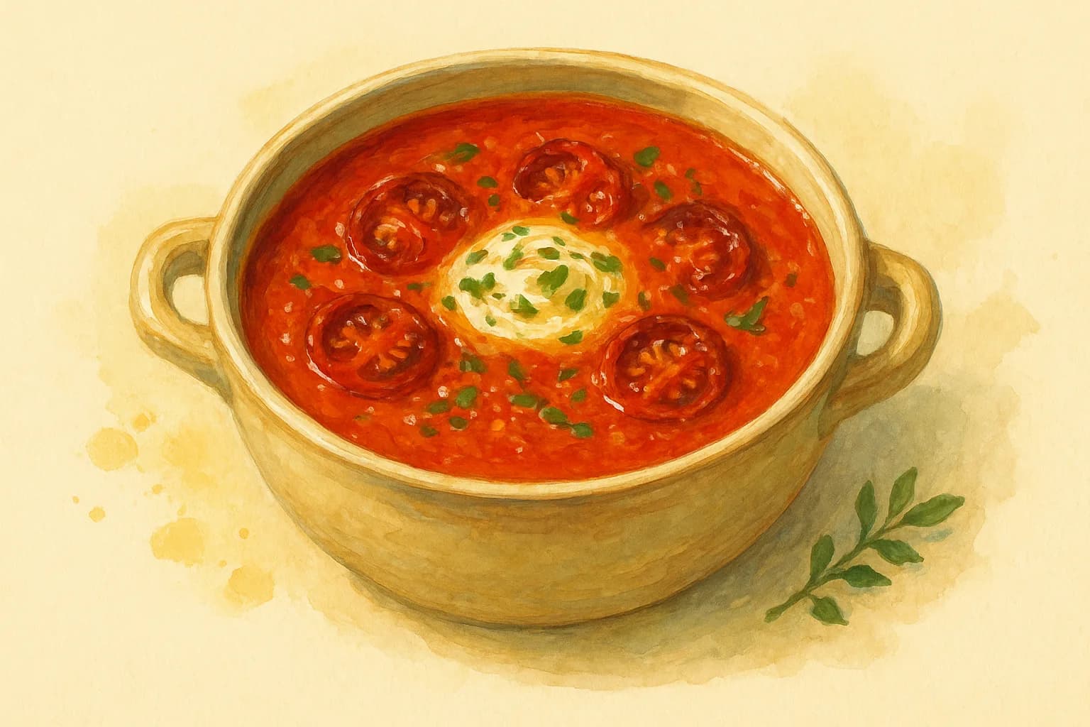 Roasted Tomato Soup — illustration