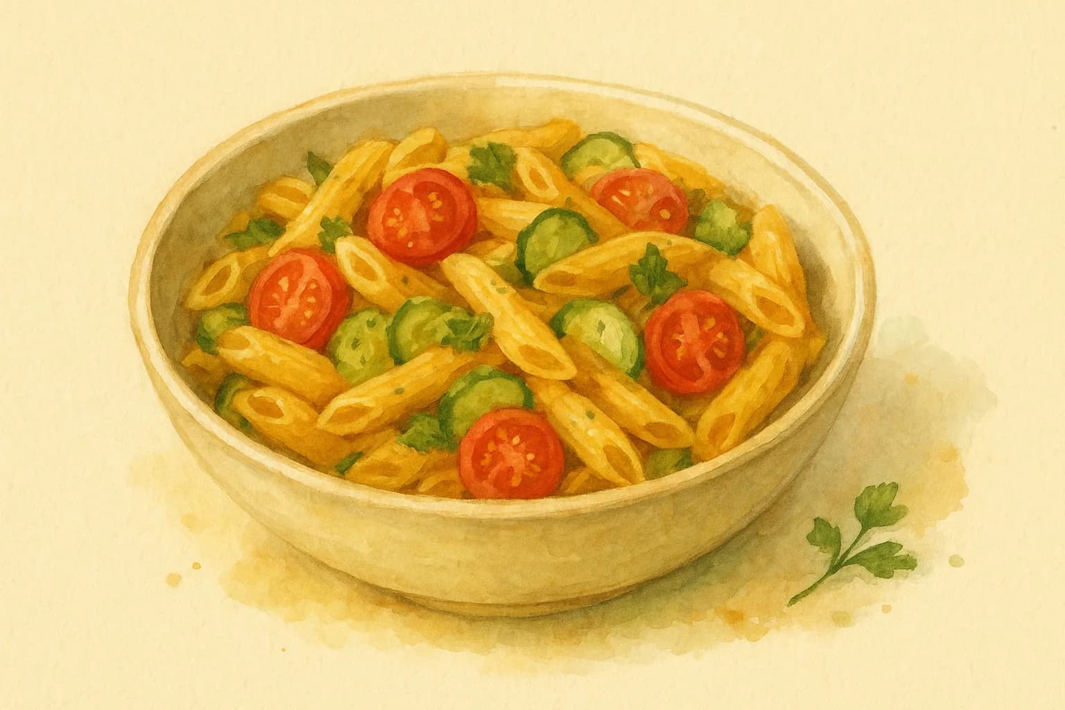 Simple Pasta Salad — illustration