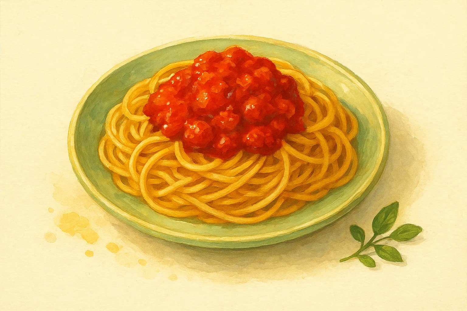 Spaghetti and Tomato Sauce — illustration