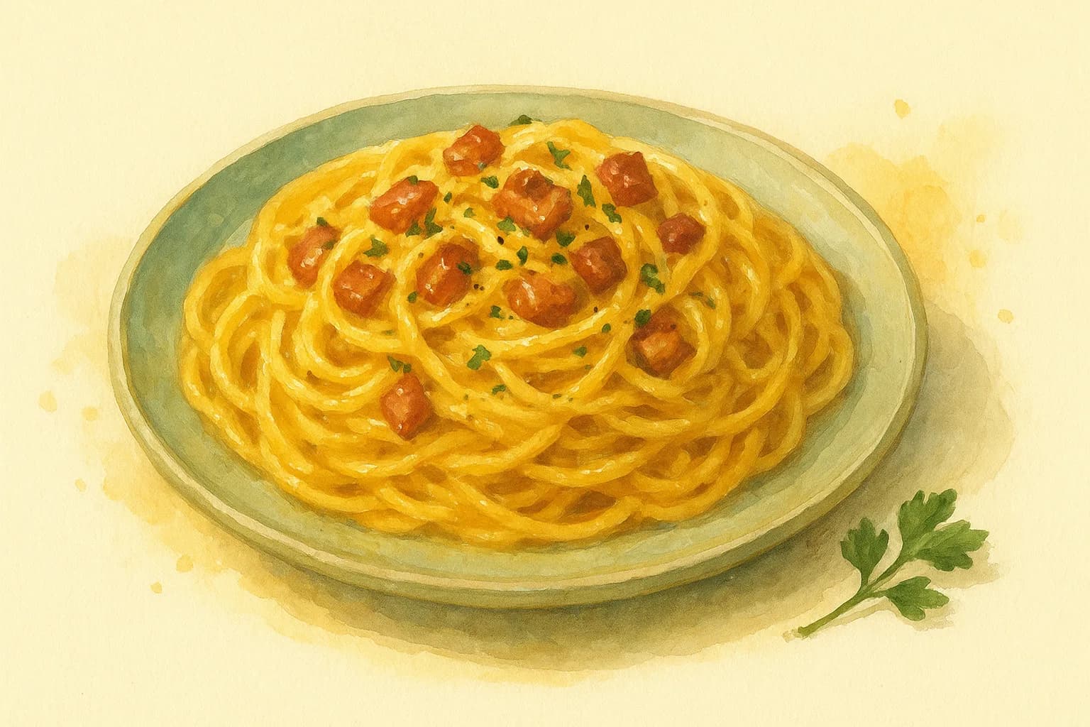 Spaghetti Carbonara — illustration
