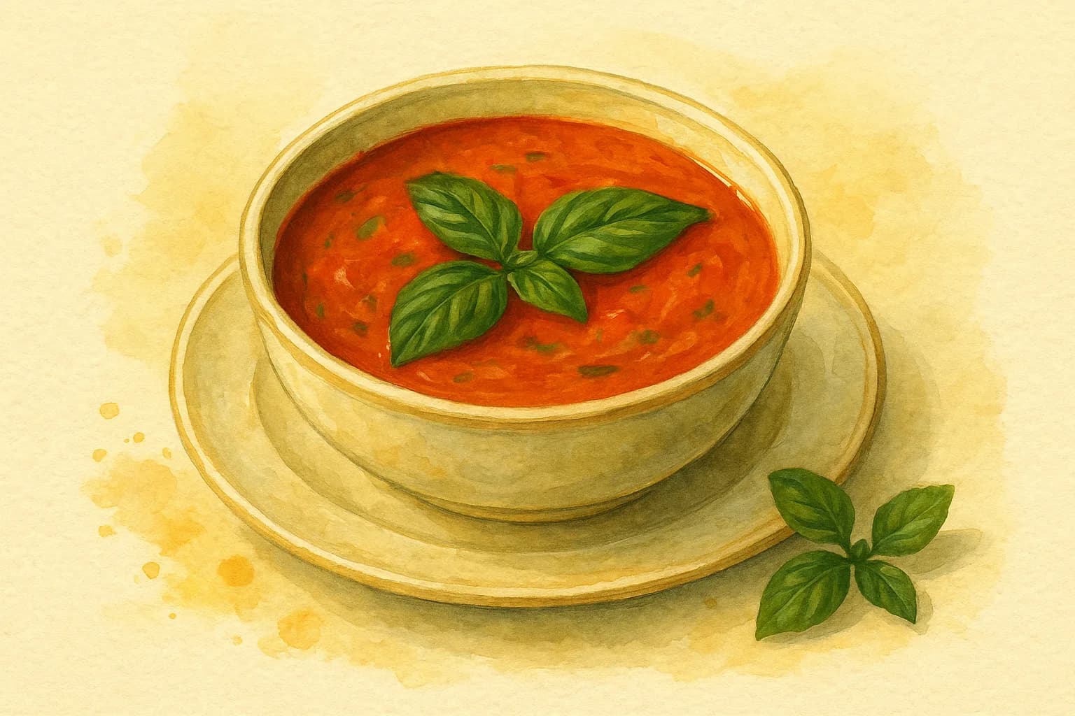 Tomato and Basil Soup — illustration