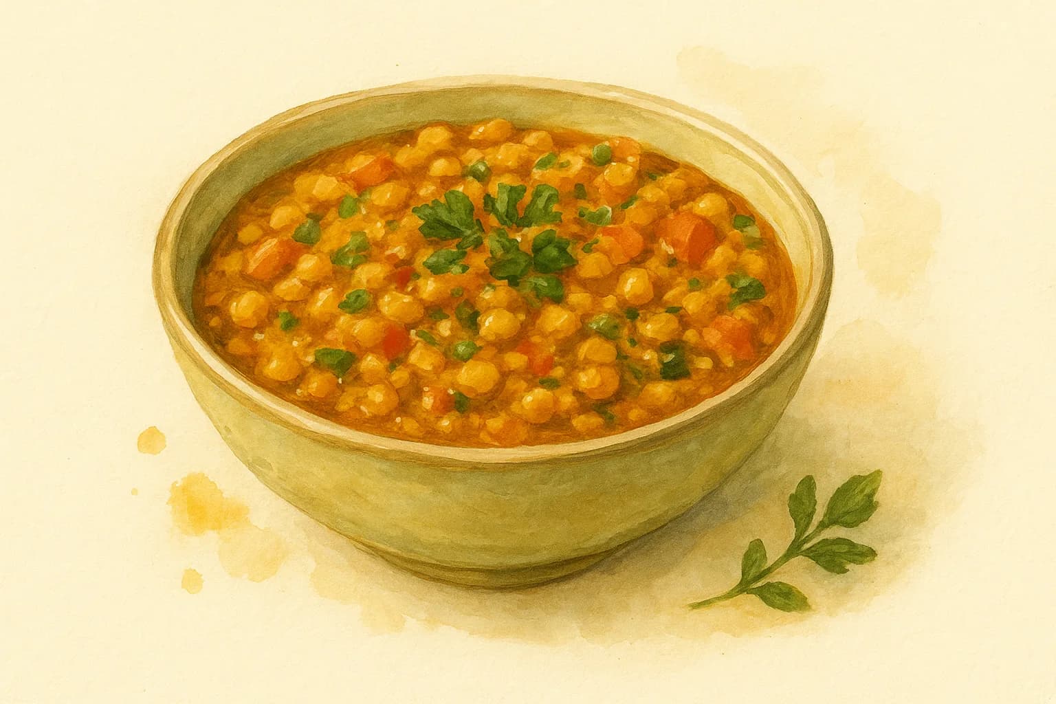 Vegetarian Lentil Curry — illustration