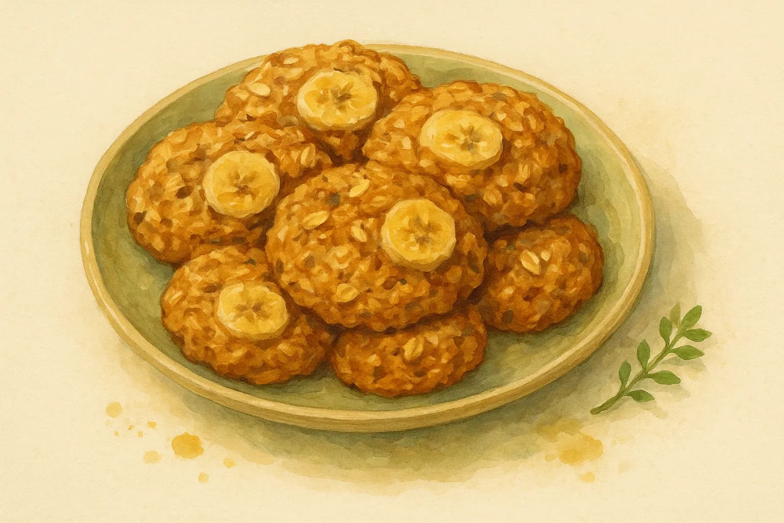 Banana & Oat Breakfast Cookies — illustration