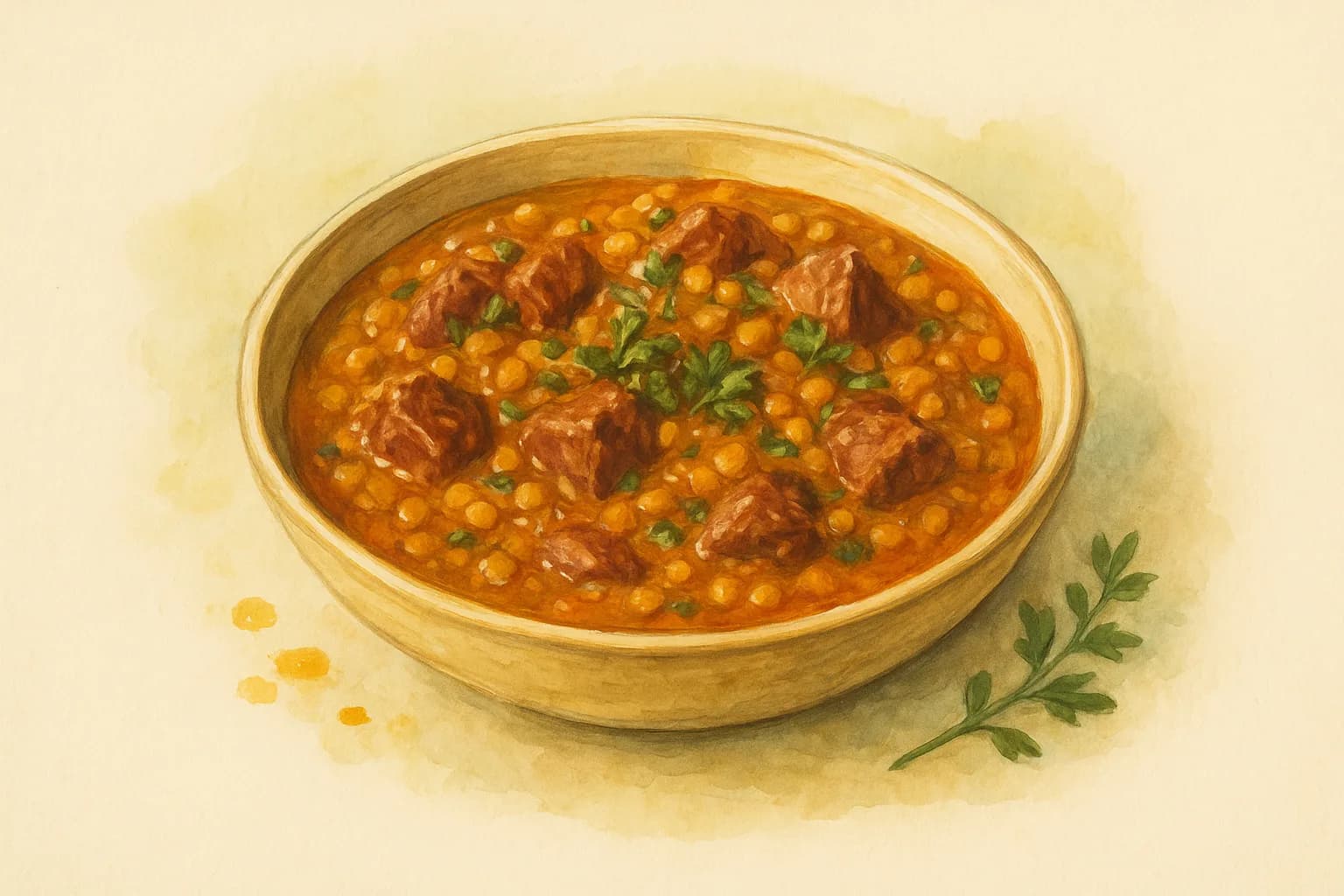 Beef and Lentil Curry — illustration