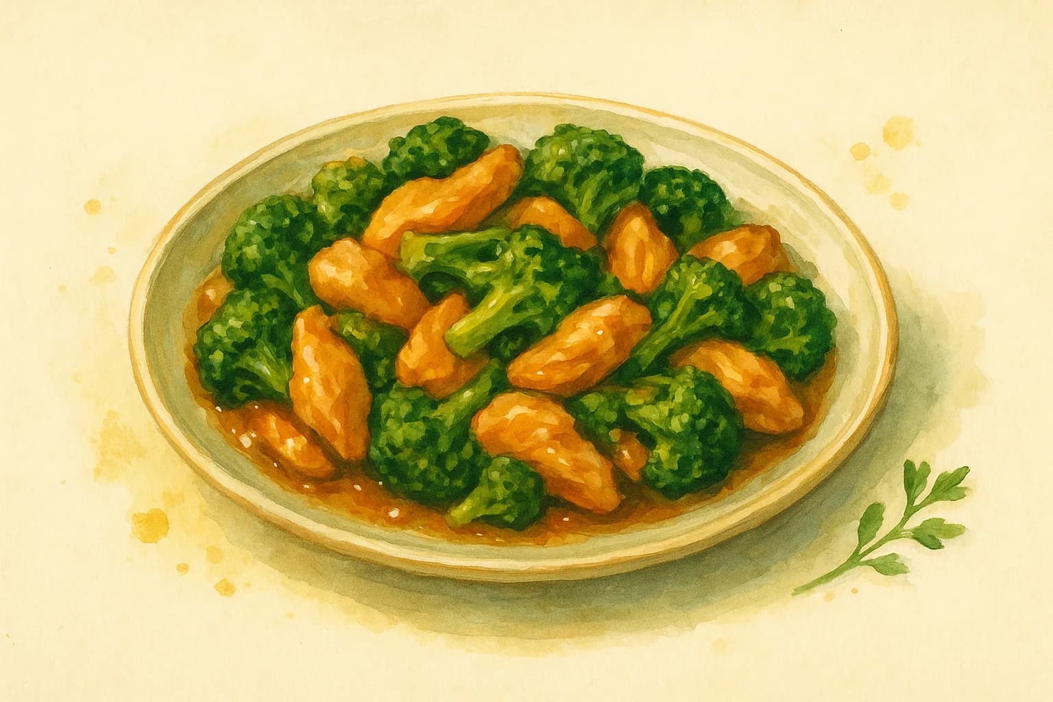 Chicken and Broccoli Stir Fry — illustration