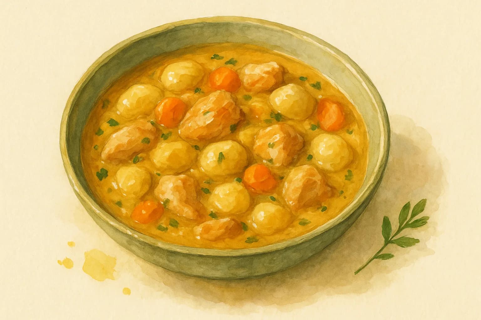 Chicken Gnocchi Soup — illustration