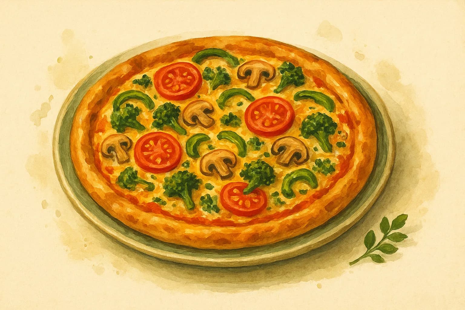 Vegetarian Pizza — illustration